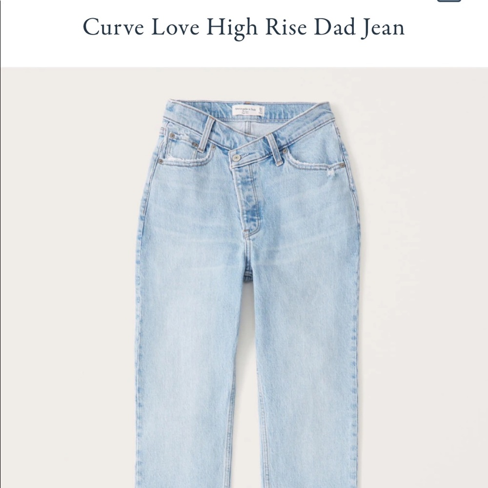 Abercrombie “The Dad High Rise” jean size 28/6R. Barely worn, perfect condition